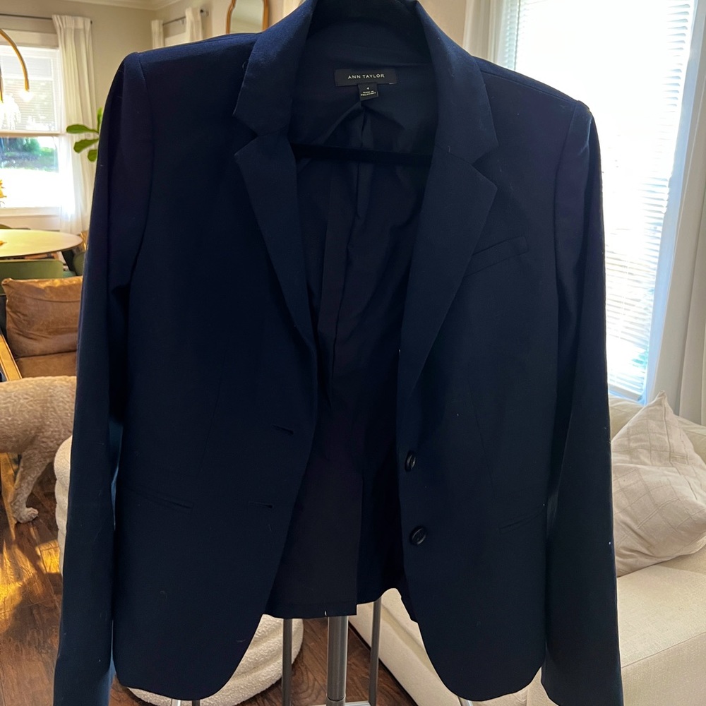 Indigo Ann Taylor suit jacket, goes with the others in my closet
